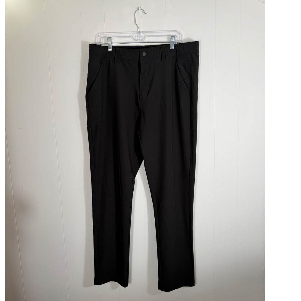 BYLT Kinetic Pants Mens 38x30 Black Straight Leg Stretch Trousers
